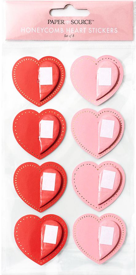 Honeycomb Heart Stickers