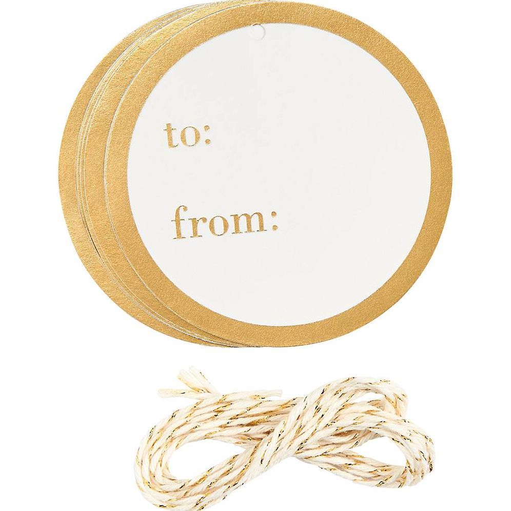 Gold Foil Round Diecut Circle Tags