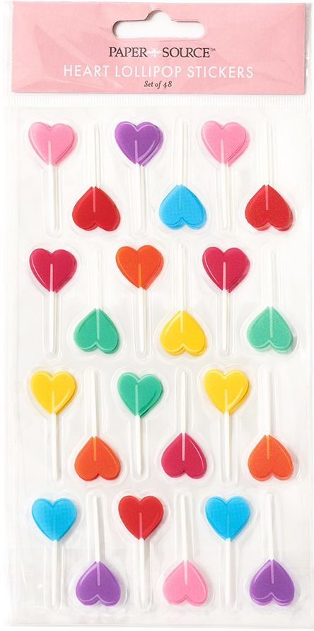 Heart Lollipop Stickers