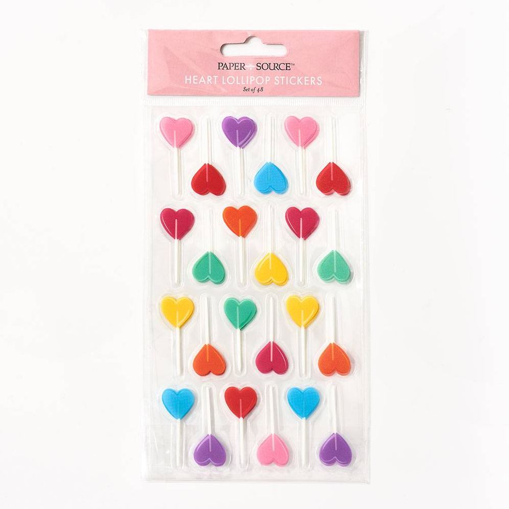 Heart Lollipop Stickers