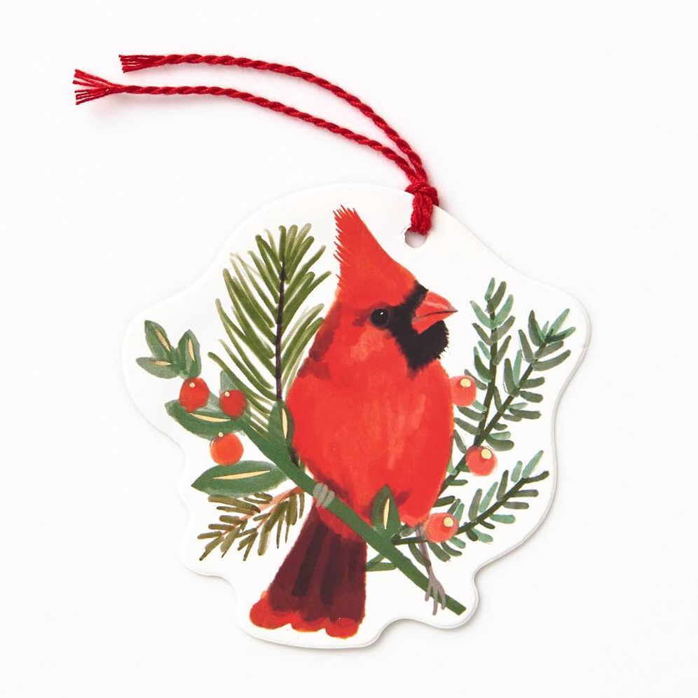 Elegant Holiday Bird Hang Tags S/10