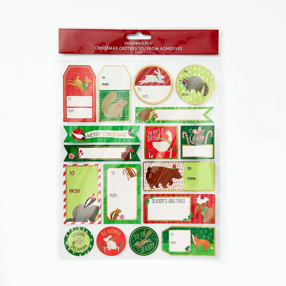 Christmas Critters Adhesive Tags