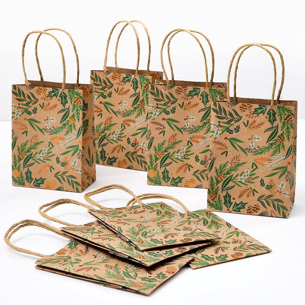 Greenery Treat Bags S/8