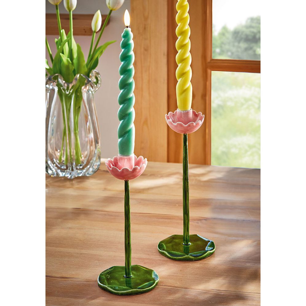 Floral Taper Candle Holder