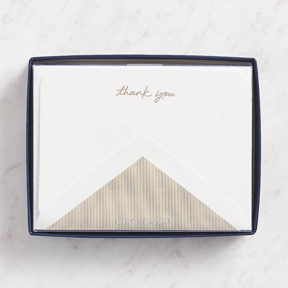 Gold Foil Thank You Note Set