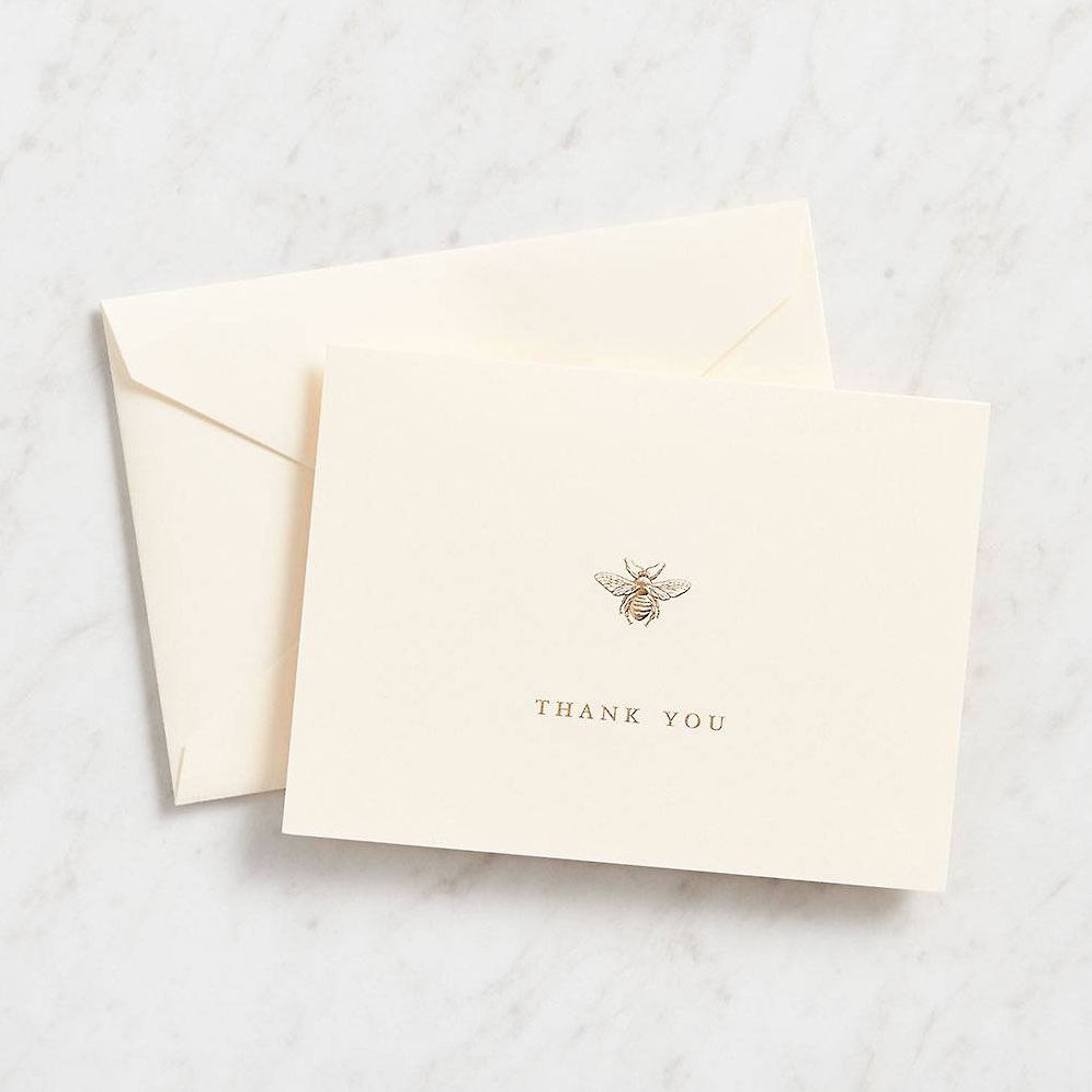 Engraved Bumble Bee Thank You Card Set