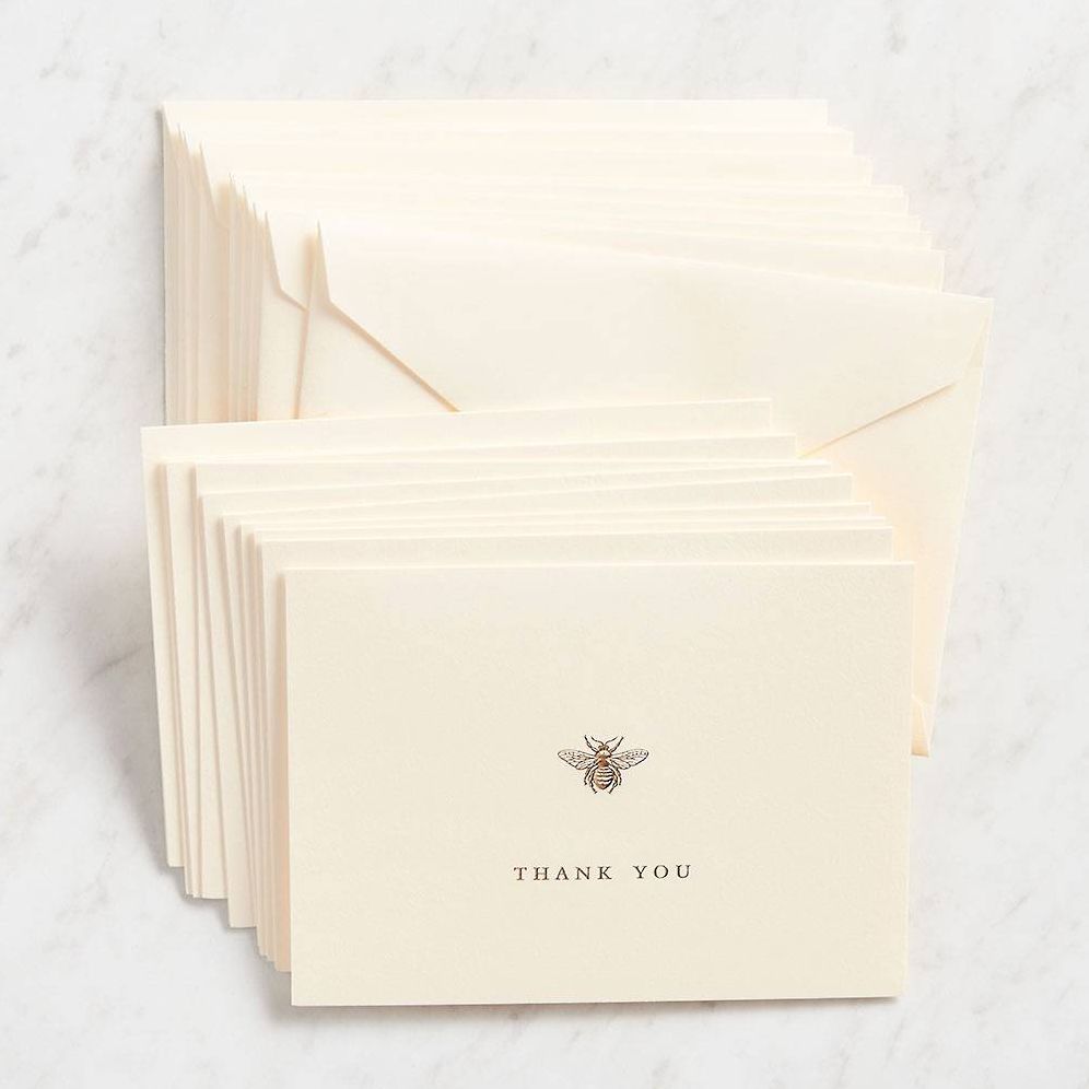 Engraved Bumble Bee Thank You Card Set