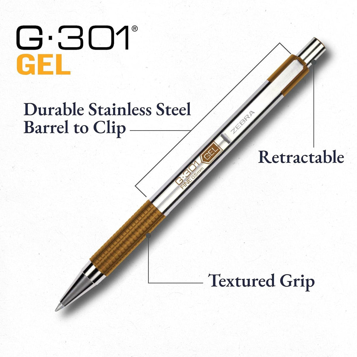 G-301 Retractable Gel Earthscapses 0.5mm 4pk