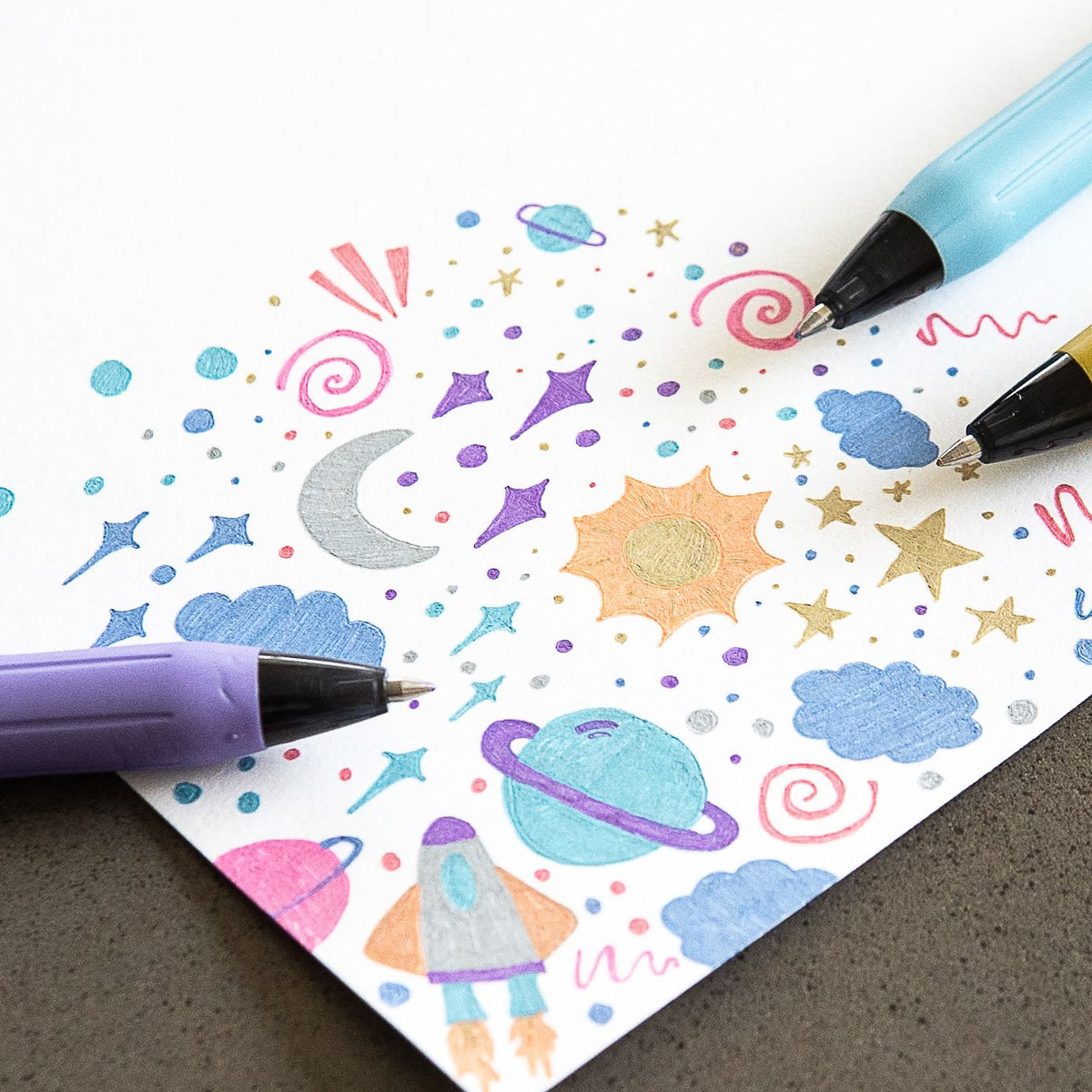 Sarasa Clip Decoshine Metallic Gel Ink Retractable Pens