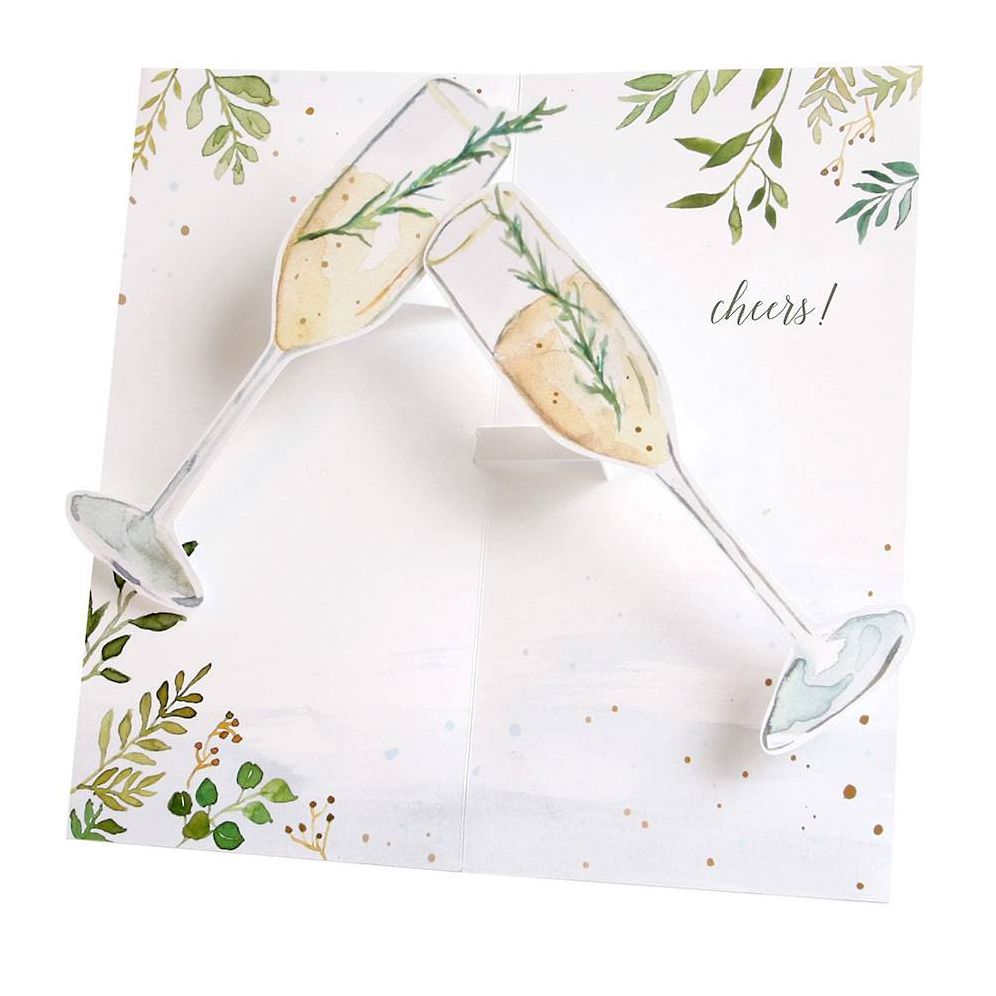 Cheers Popup Wedding Card