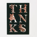 Laser Cut Pink Floral Thank You Card