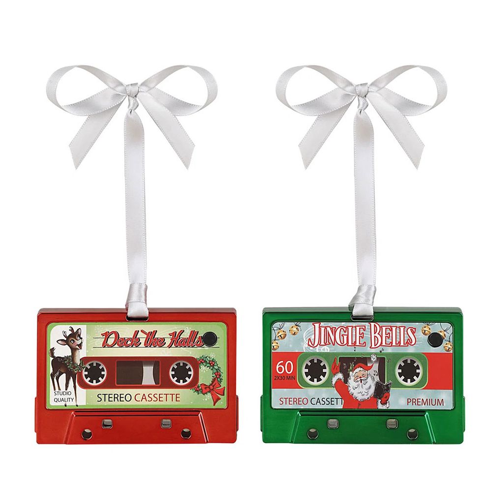 Musical Casette Ornament Assortment Red and Green