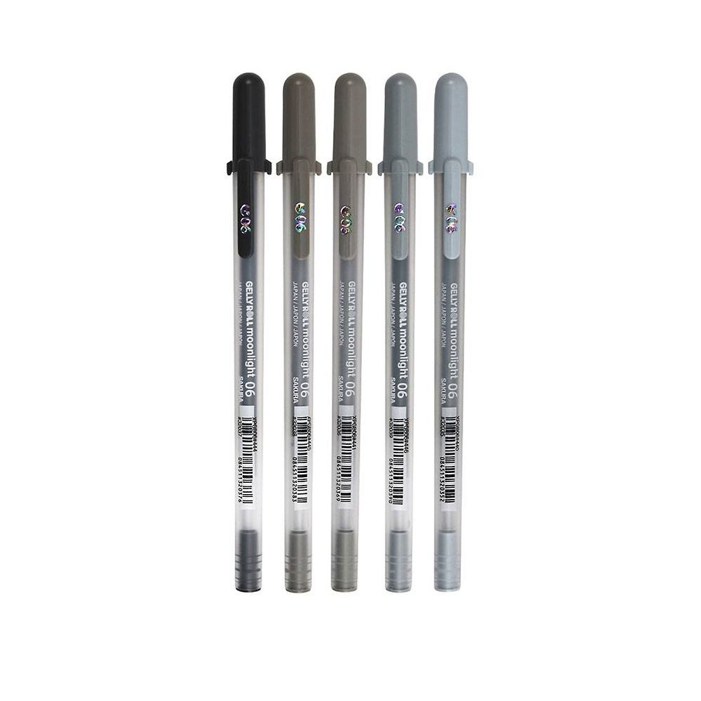 Gelly Roll Moonlight 5pk Charcoal