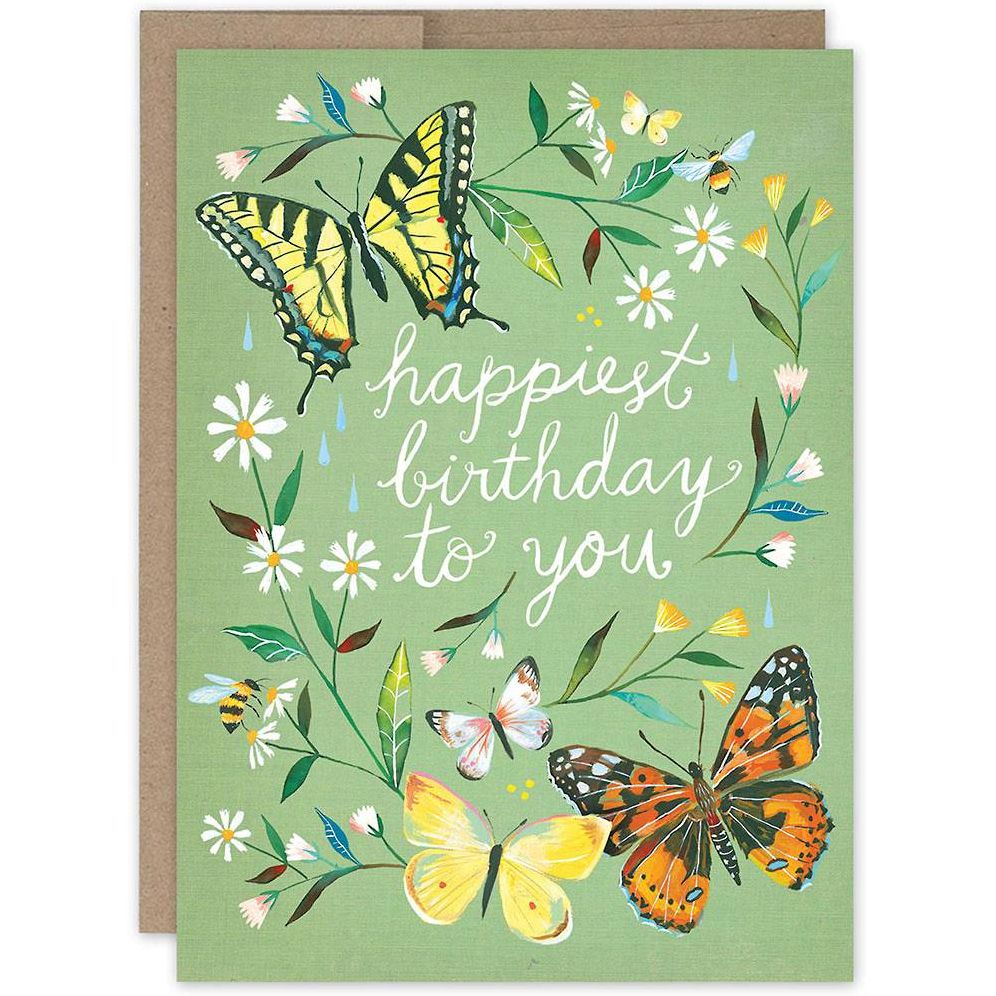 Happiest Butterflies Birthday Card