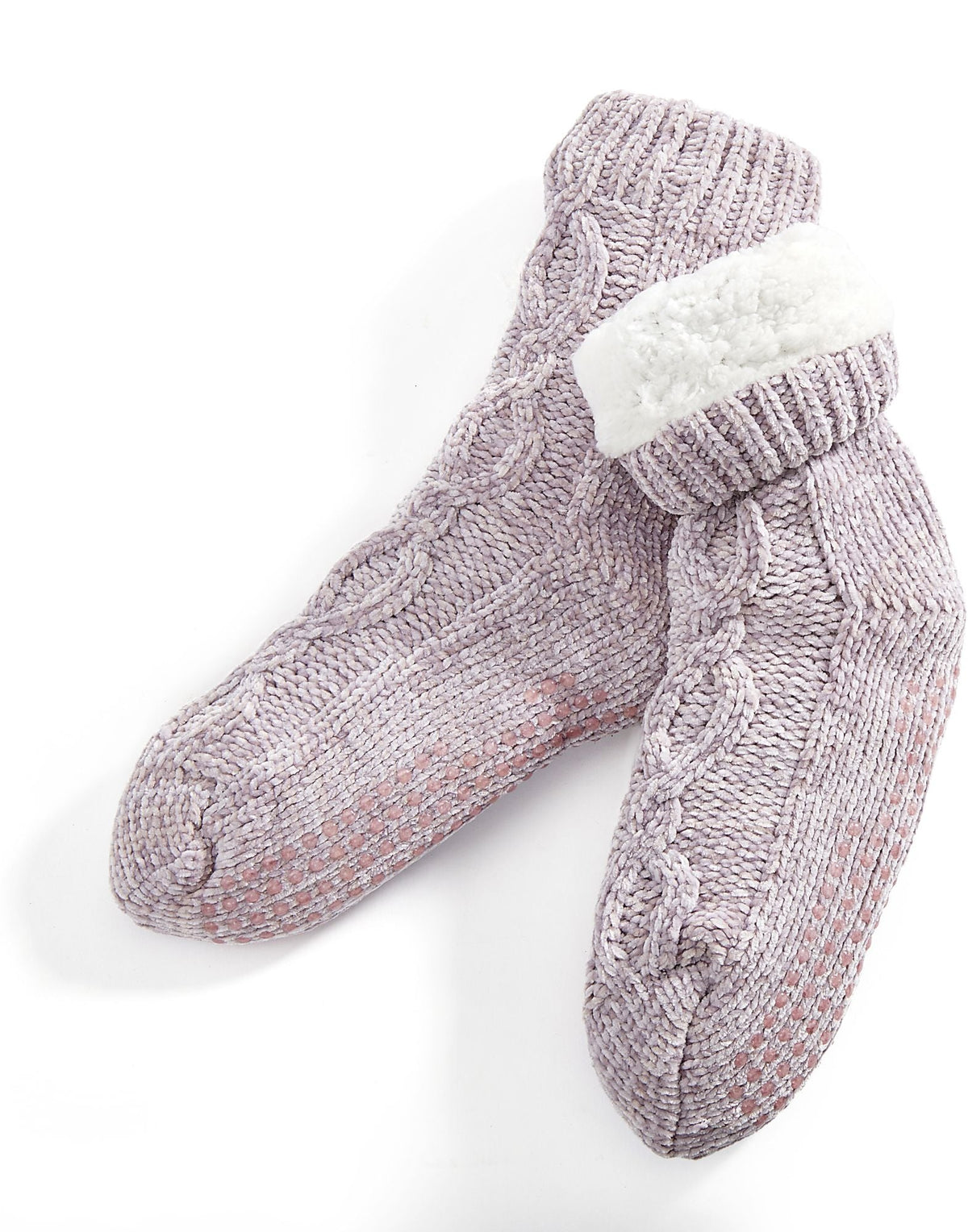 Purple Knit Reading sock