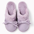 Dusty Lavender Corduroy Bow Slipper