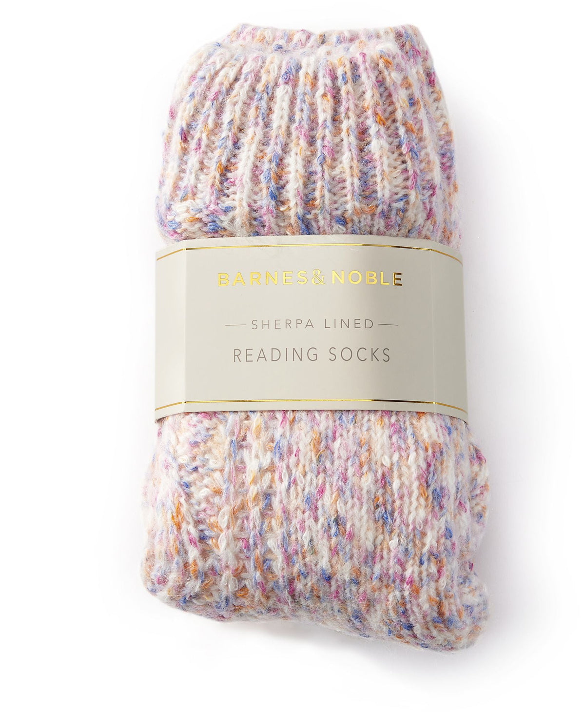 Pink Confetti Cable Knit Reading Sock