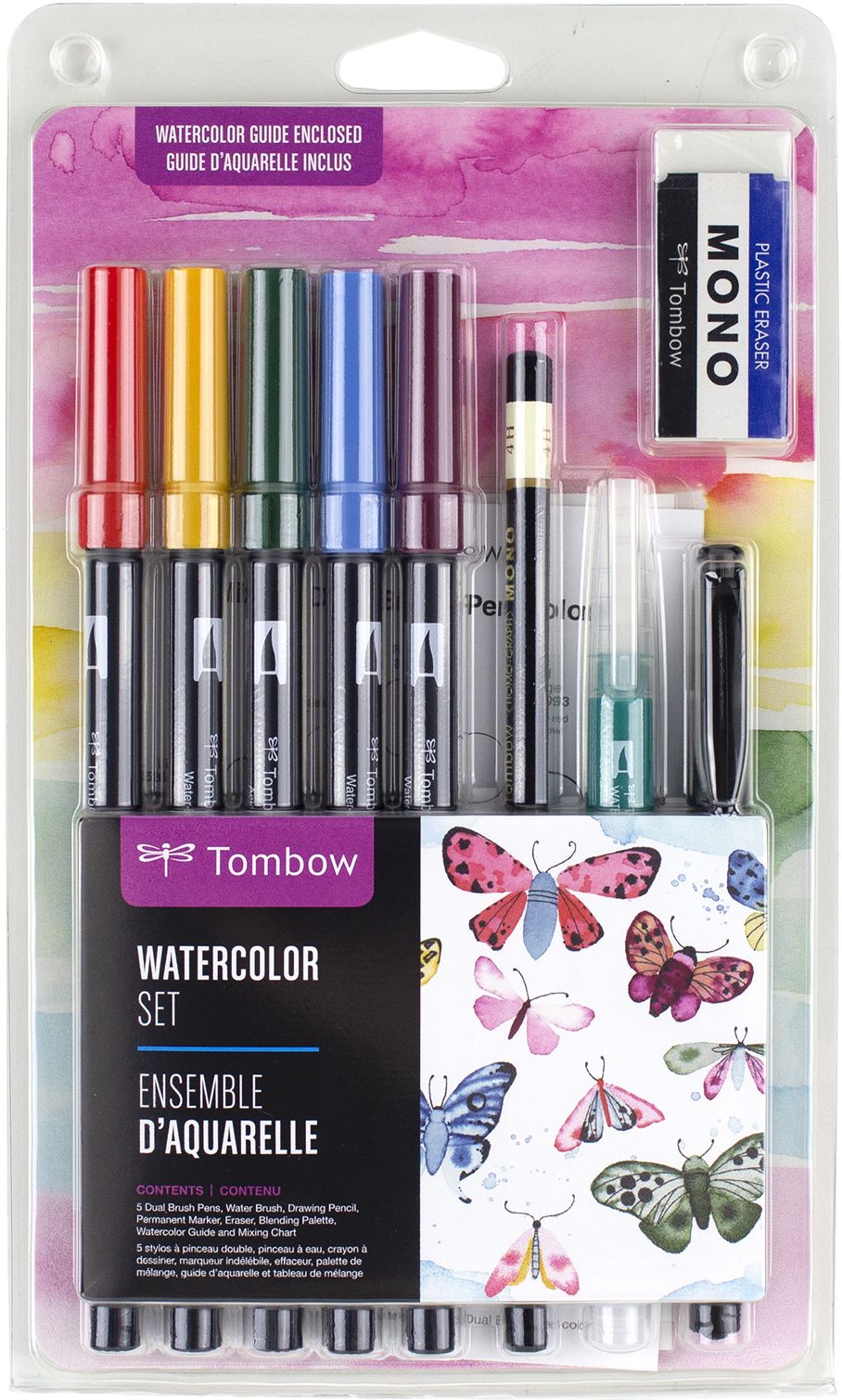Tombow Watercolor Set Complete Kit with Dual Brush Pens, Water Brush, and Accessories