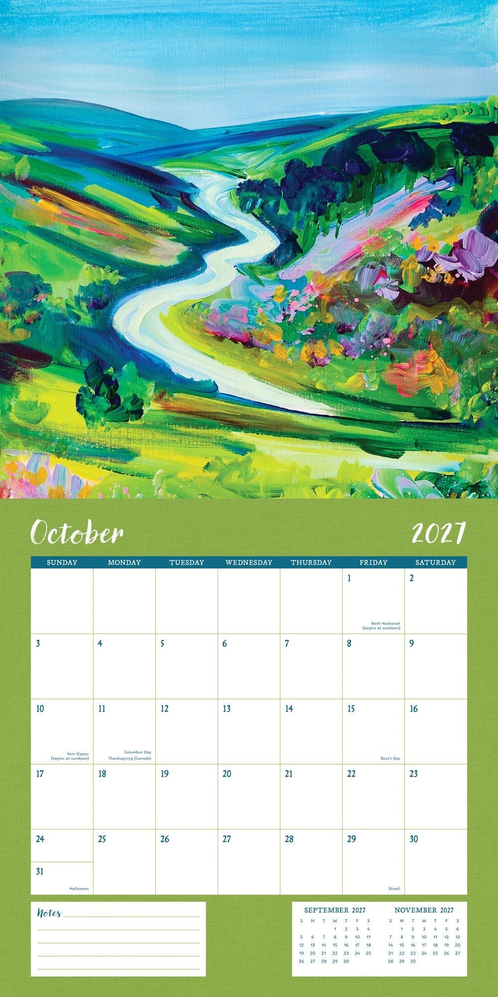 2027 Wall Calendar - The London Studio Landscapes