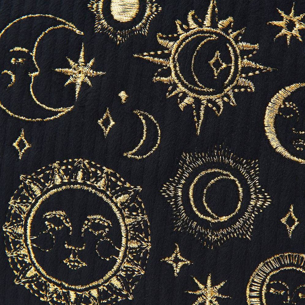 Celestial Embroidered Pouch