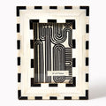 Black and White Striped Border 4x6 Frame