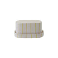 Stoneware Butter Dish w Stripes