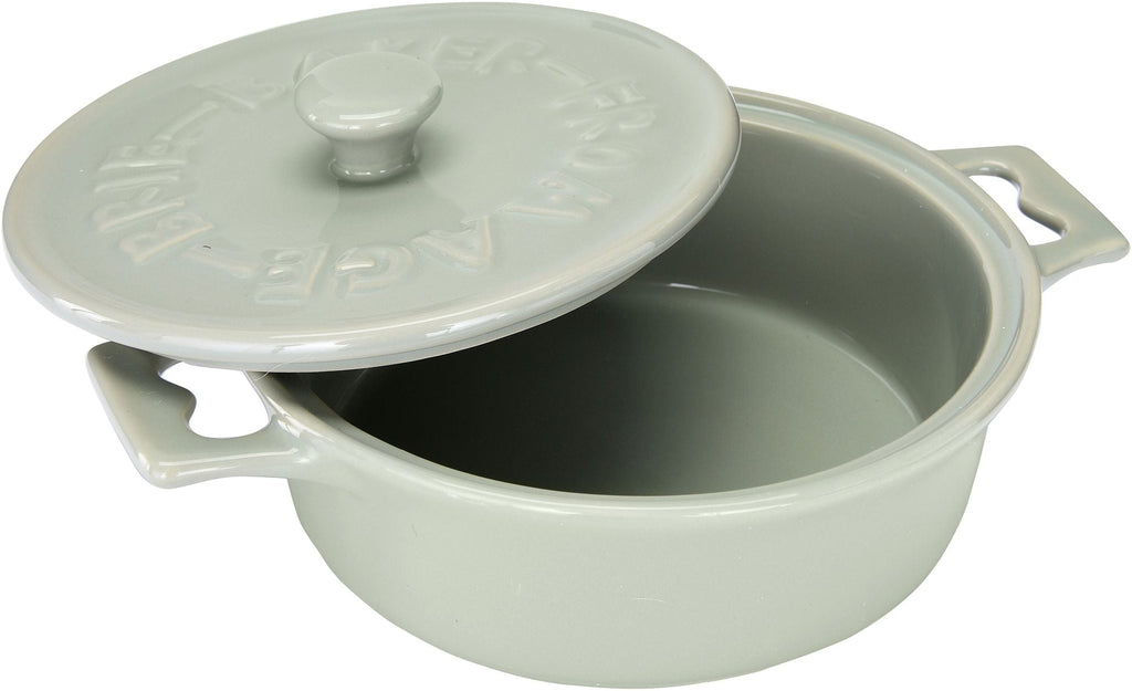 Stoneware Baker with Spreader, Grey