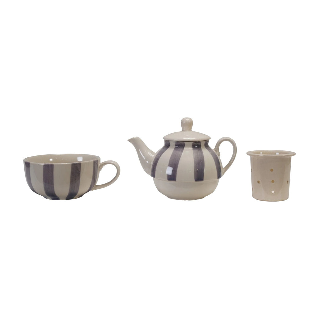 Striped Tea for One Set