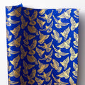 Gold Birds On Sapphire Handmade Paper