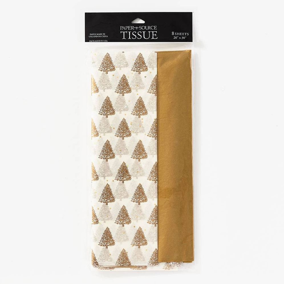 Gold Trees & Gold Tissue Paper