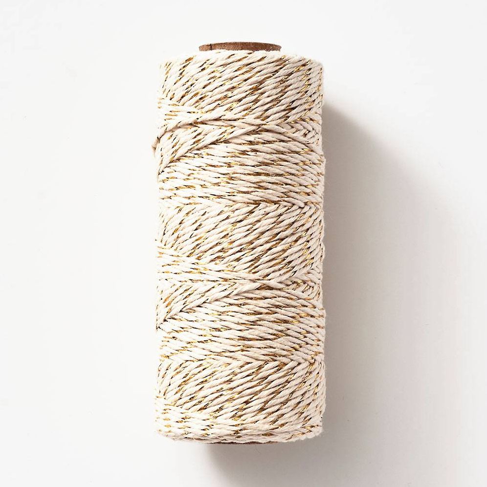 Gold Metallic/Natural Twine Spool 100yd