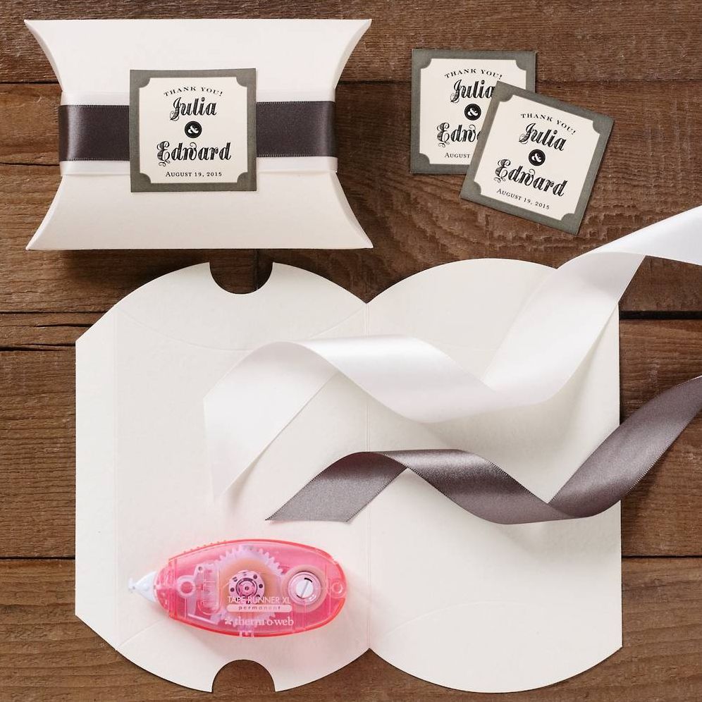 Pillow Favor Box - Luxe Cream
