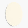 Scallop 4 Bar Luxe White Oval Cards