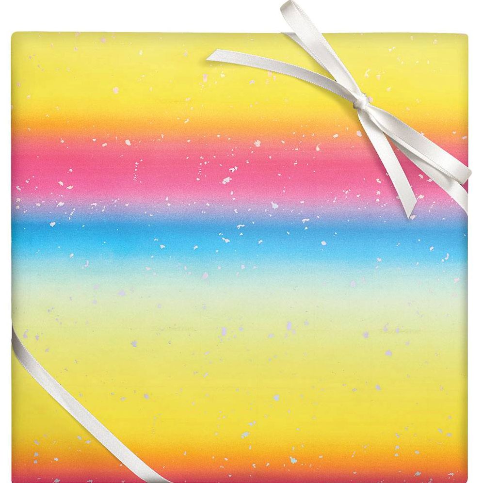 Ombre Rainbow Fleck Stone Wrapping Paper