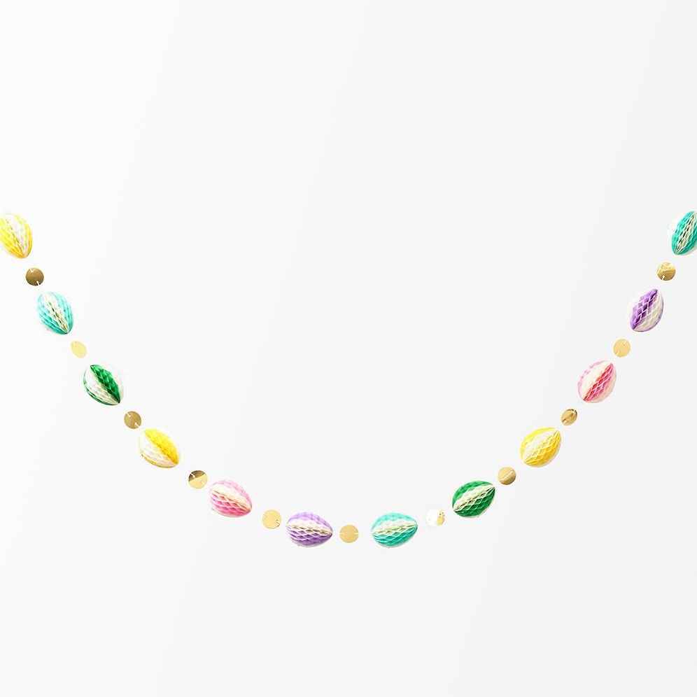 Honeycomb Egg Easter Garland