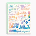 Typography Collage Birthday Card