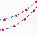 Red White & Blue Star Felt Garland