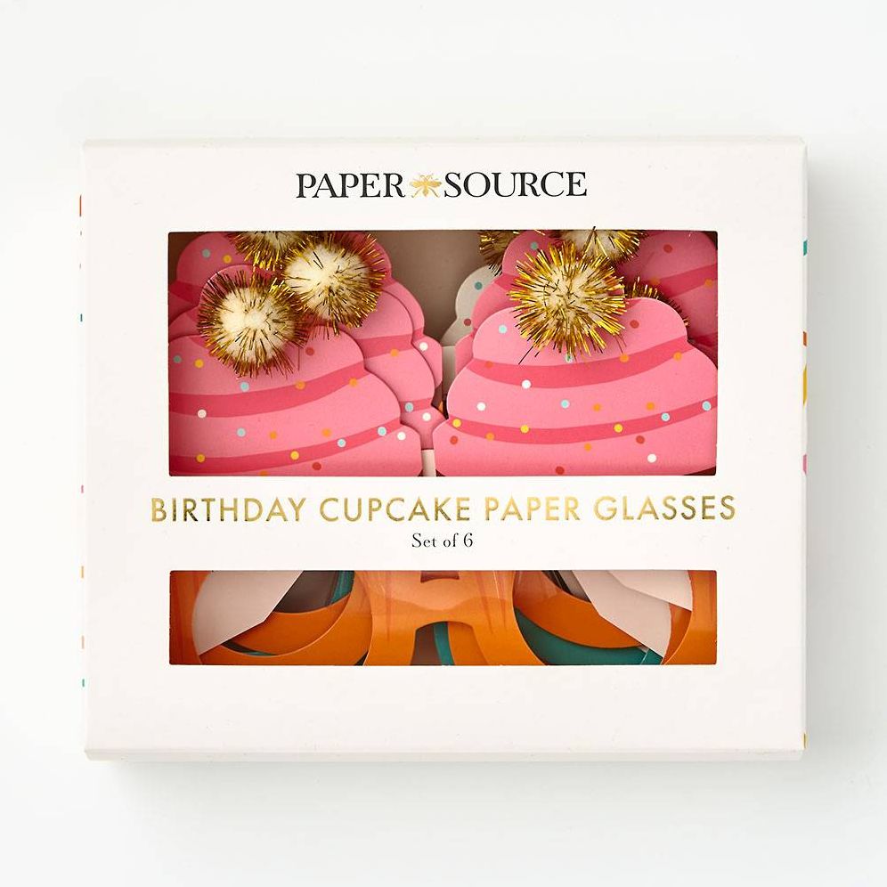 Birthday Cupcake Paper Glasses