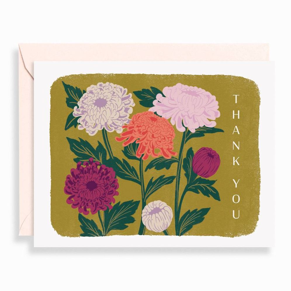 Painted Florals Thank You Stationery Set