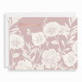 Neutral Stripe Floral Thank You Card Set