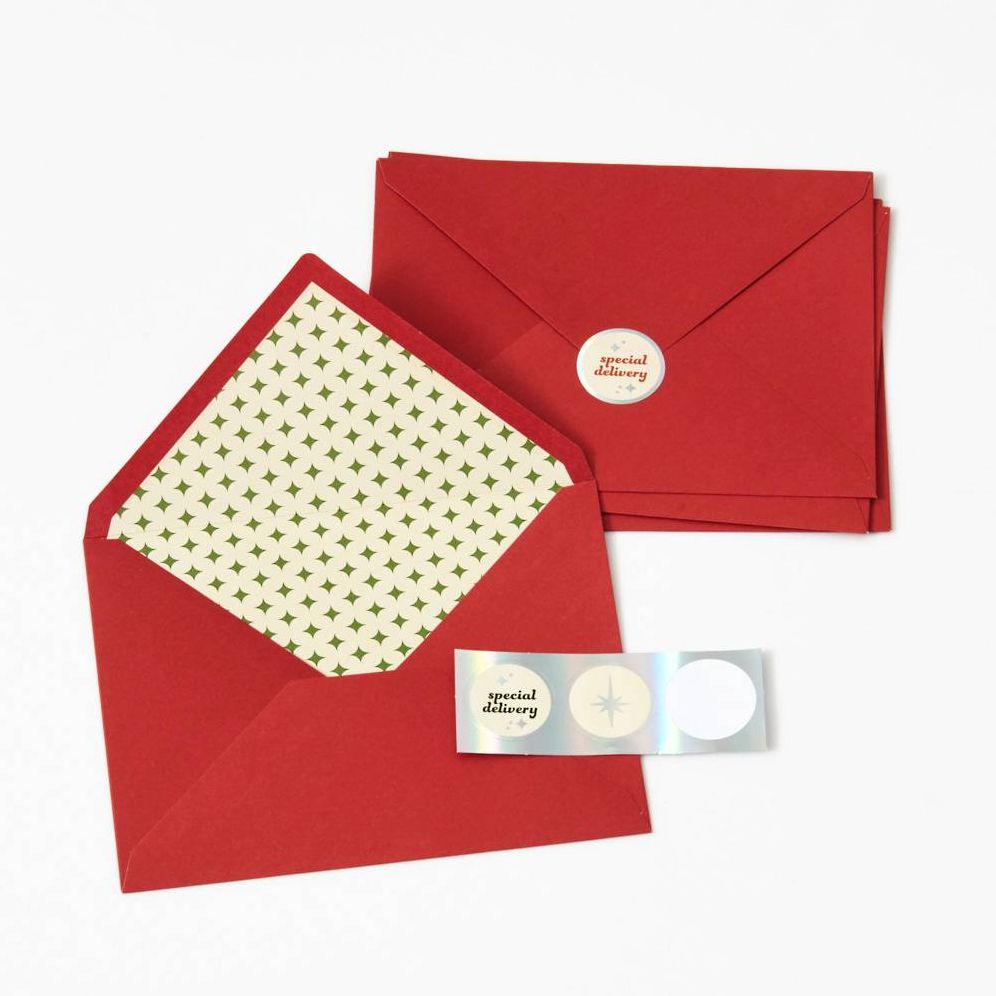 Christmas Tinsel Trees Stationery Set