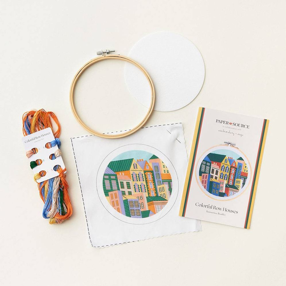 Colorful Buildings Embroidery Kit