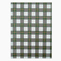 Green and Gold Foil Plaid Handmade Paper