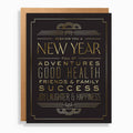 New Year Typography Greeting Card
