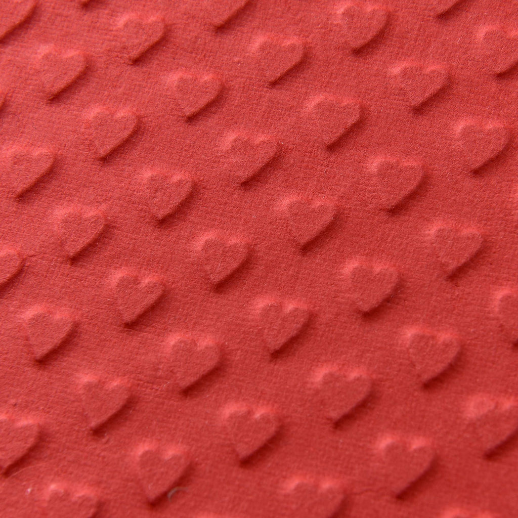 Red Heart Embossed Handmade Paper
