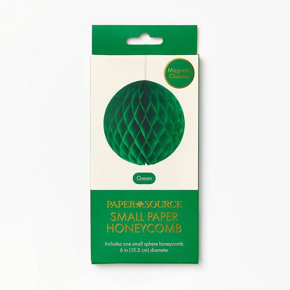 Green Small Sphere Paper Honeycomb Ball 6 inches