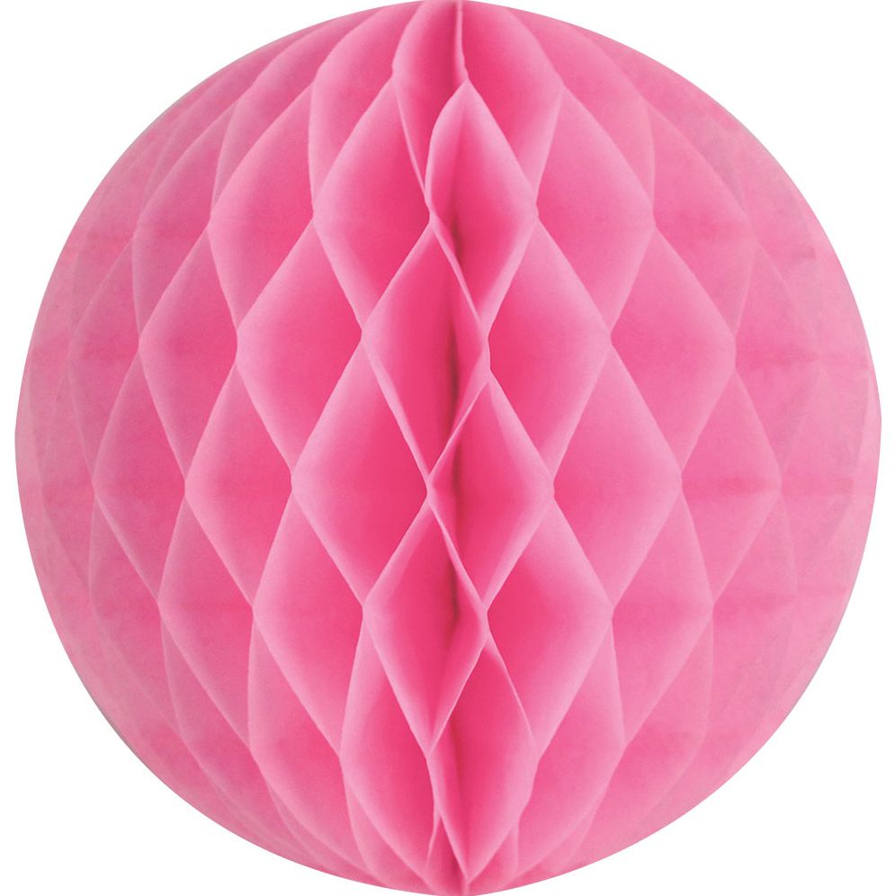 Light Pink Med Paper Honeycomb Sphere