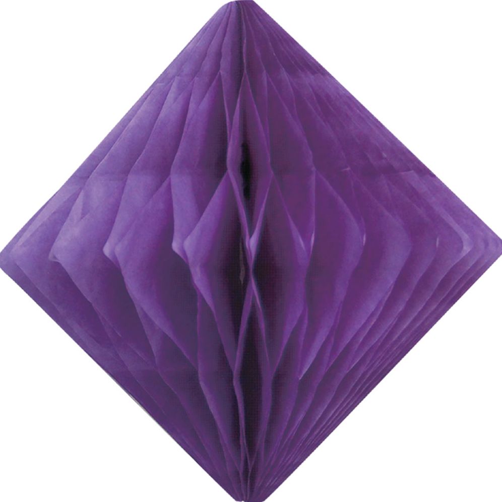 Purple Diamond Paper Honeycomb 15cm