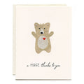Handcrafted Bear Hug Thank You Card
