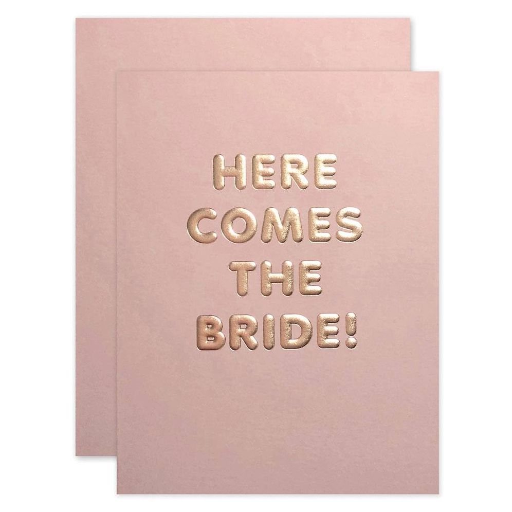 Here Comes The Bride Wedding Card